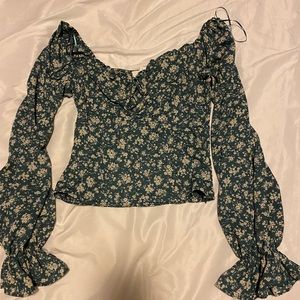 Astr the Label floral sleeve top